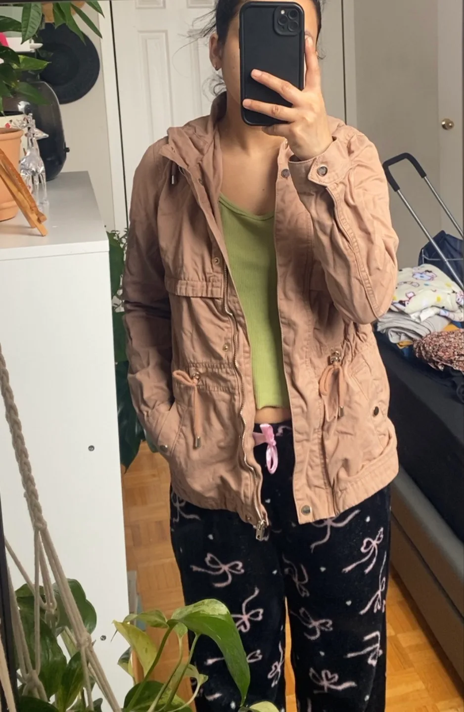 H&M light brown Utility Jacket Size 4 image indicator(2)