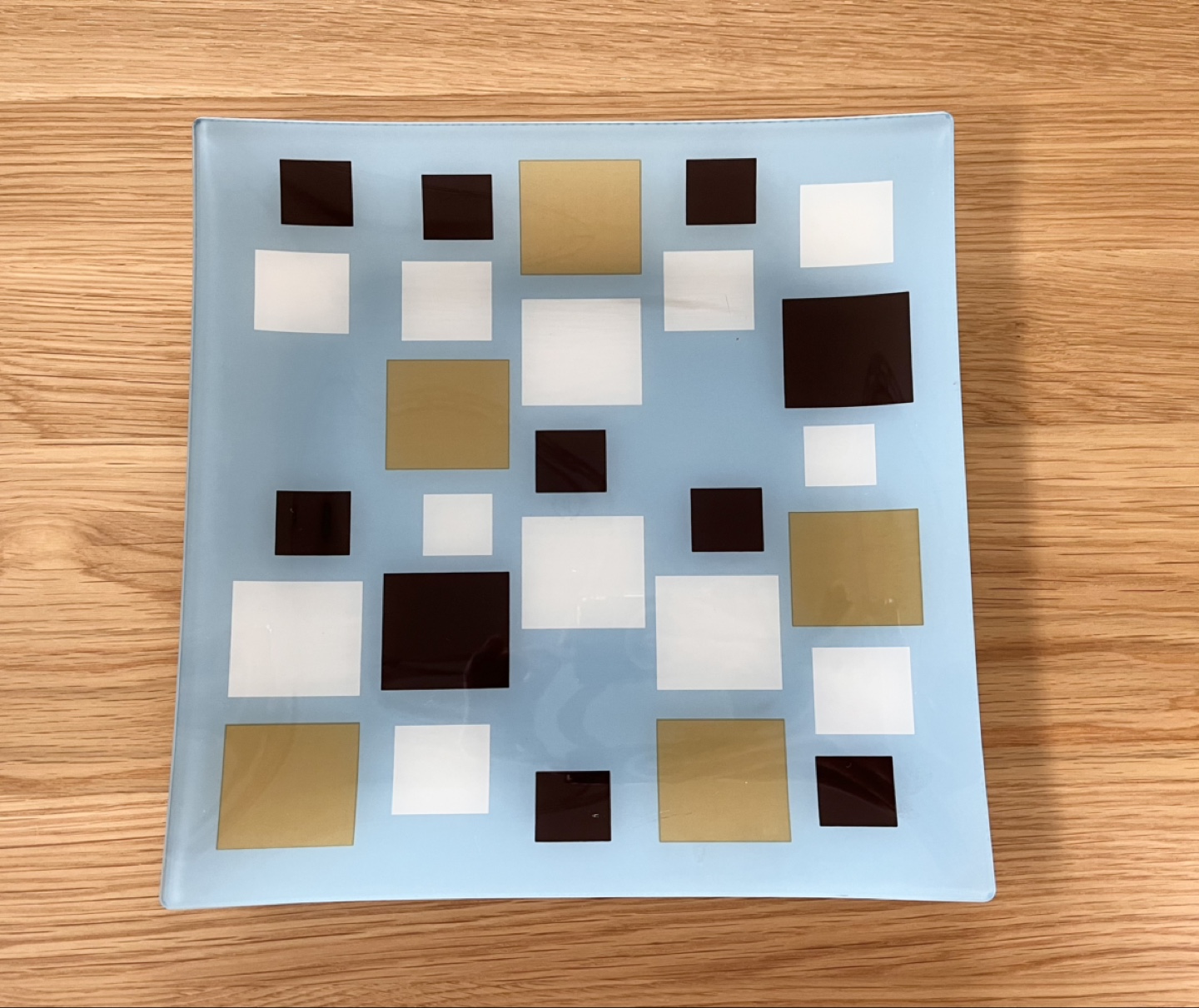 Square Glass Decorative Plate