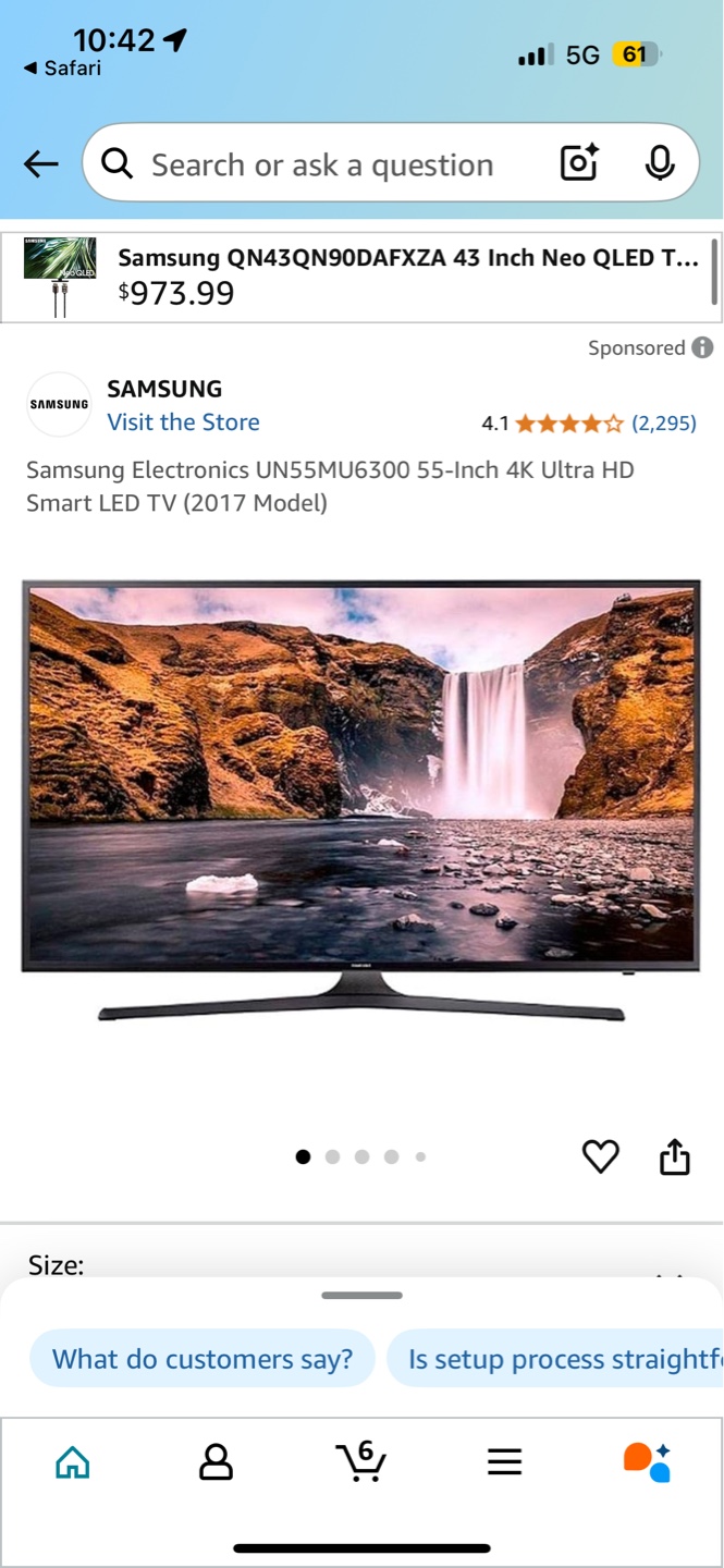 LG Smart TV - 44” Gramercy Pickup