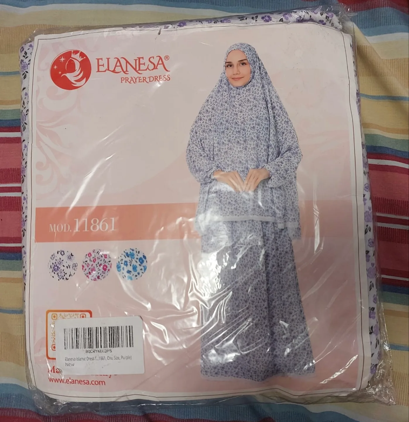 Elanesa Prayer Dress - Mod 11861 - Purple Floral thumbnail