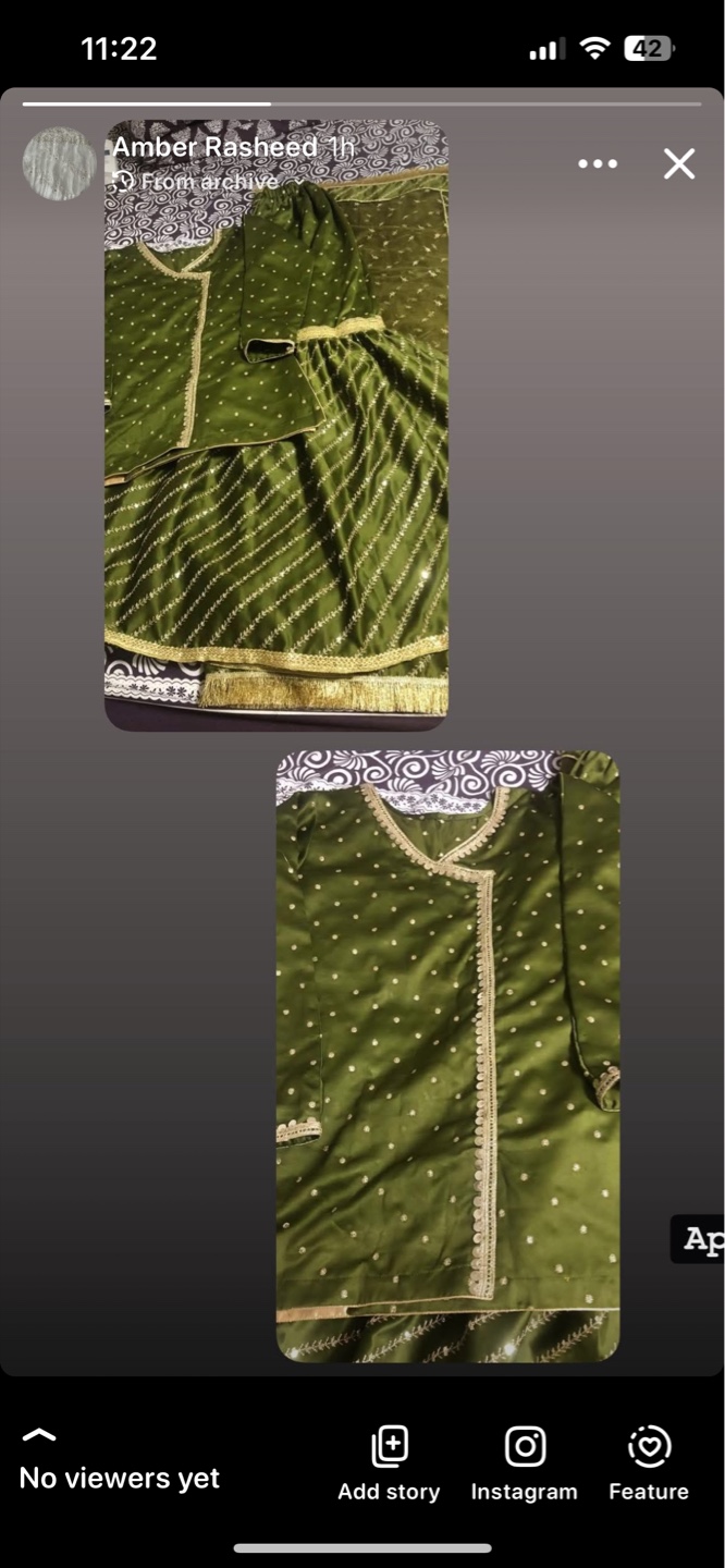 Olive Green gararh Suit