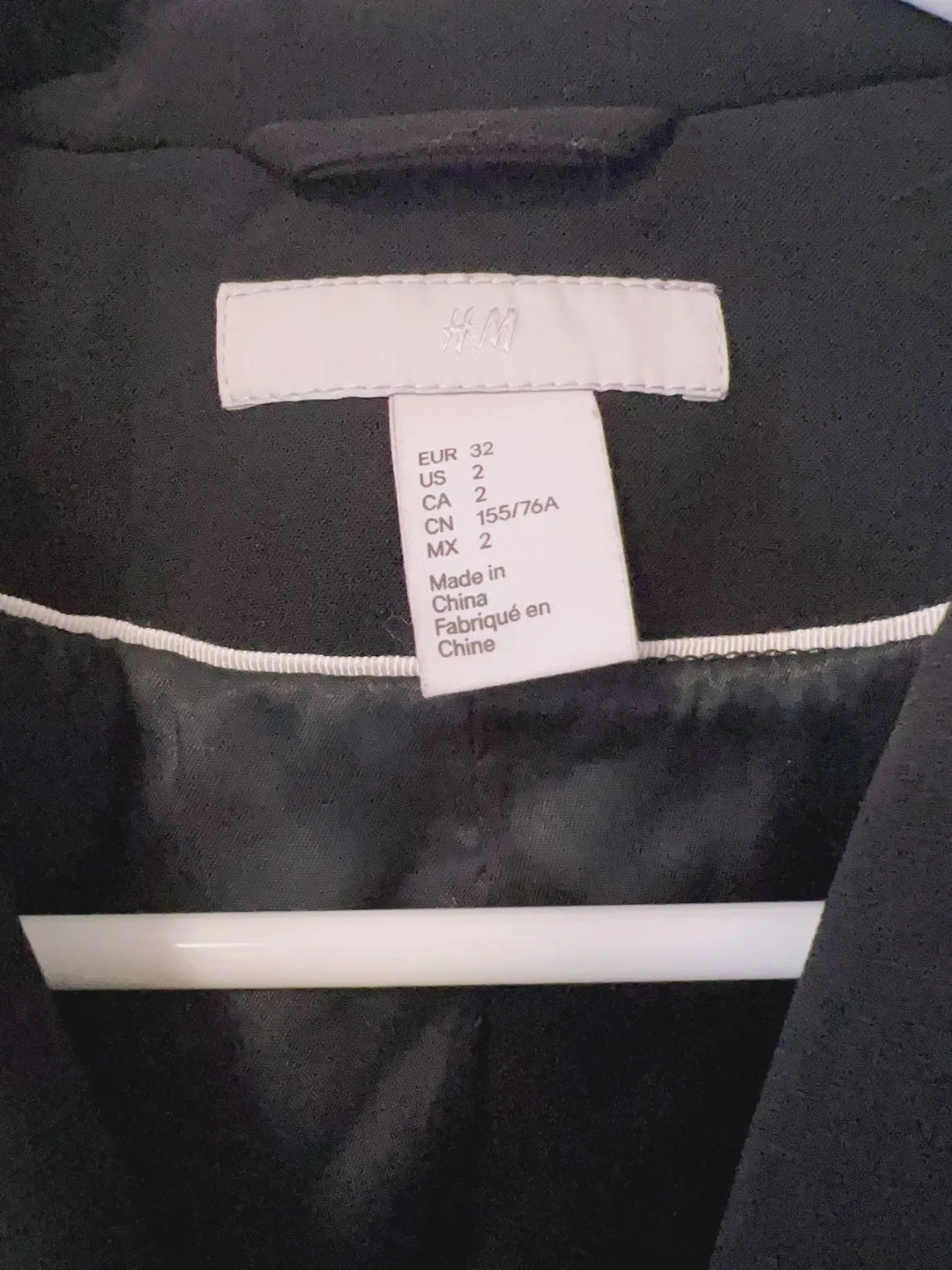 H&M Black Trench Coat - Size CA 2 image indicator(2)