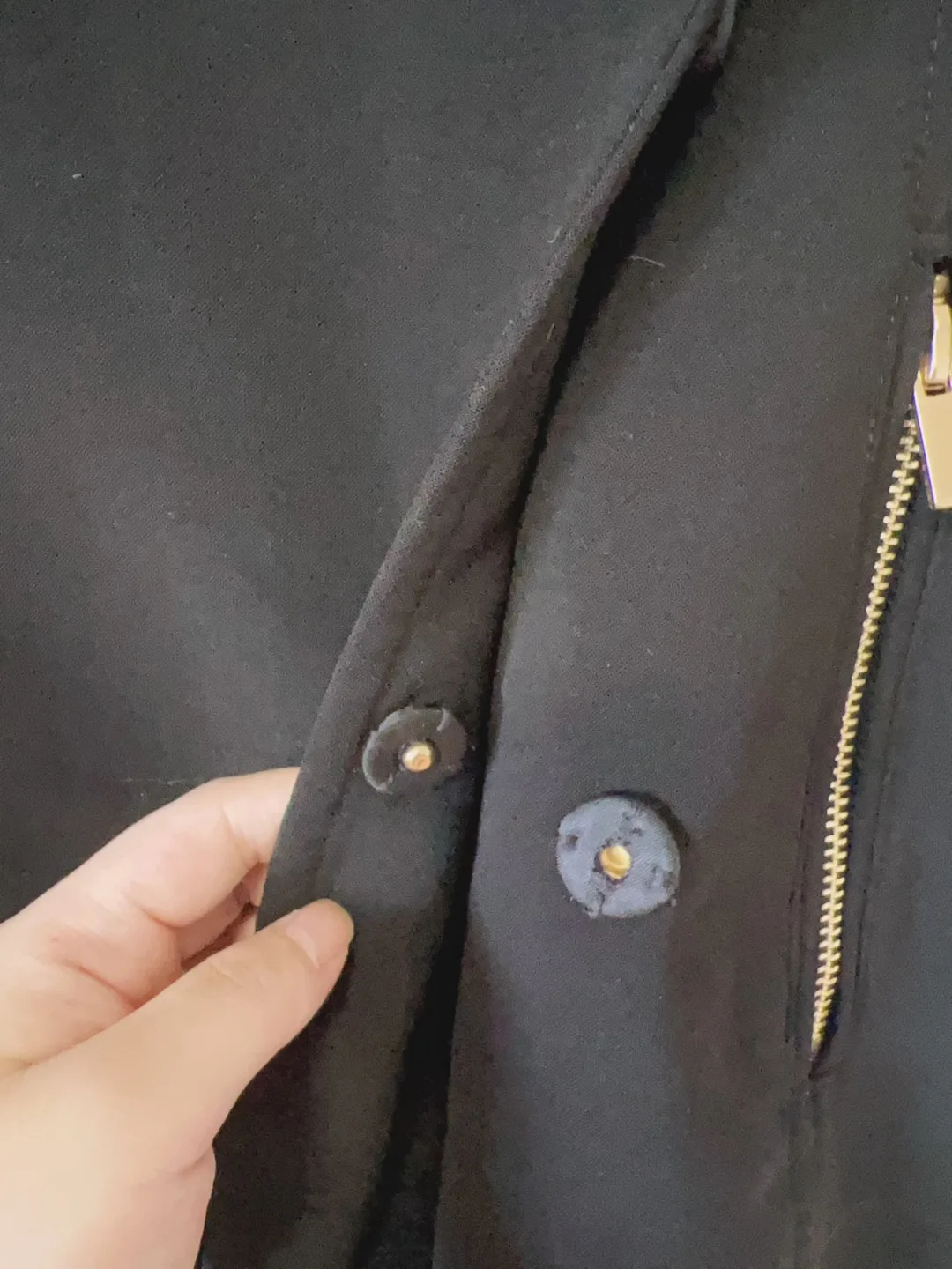 H&M Black Trench Coat - Size CA 2 image indicator(3)