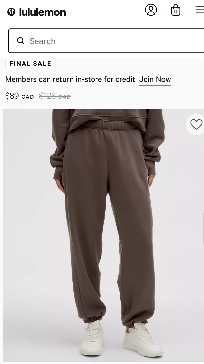 Lululemon Dark Brown Fleece Joggers