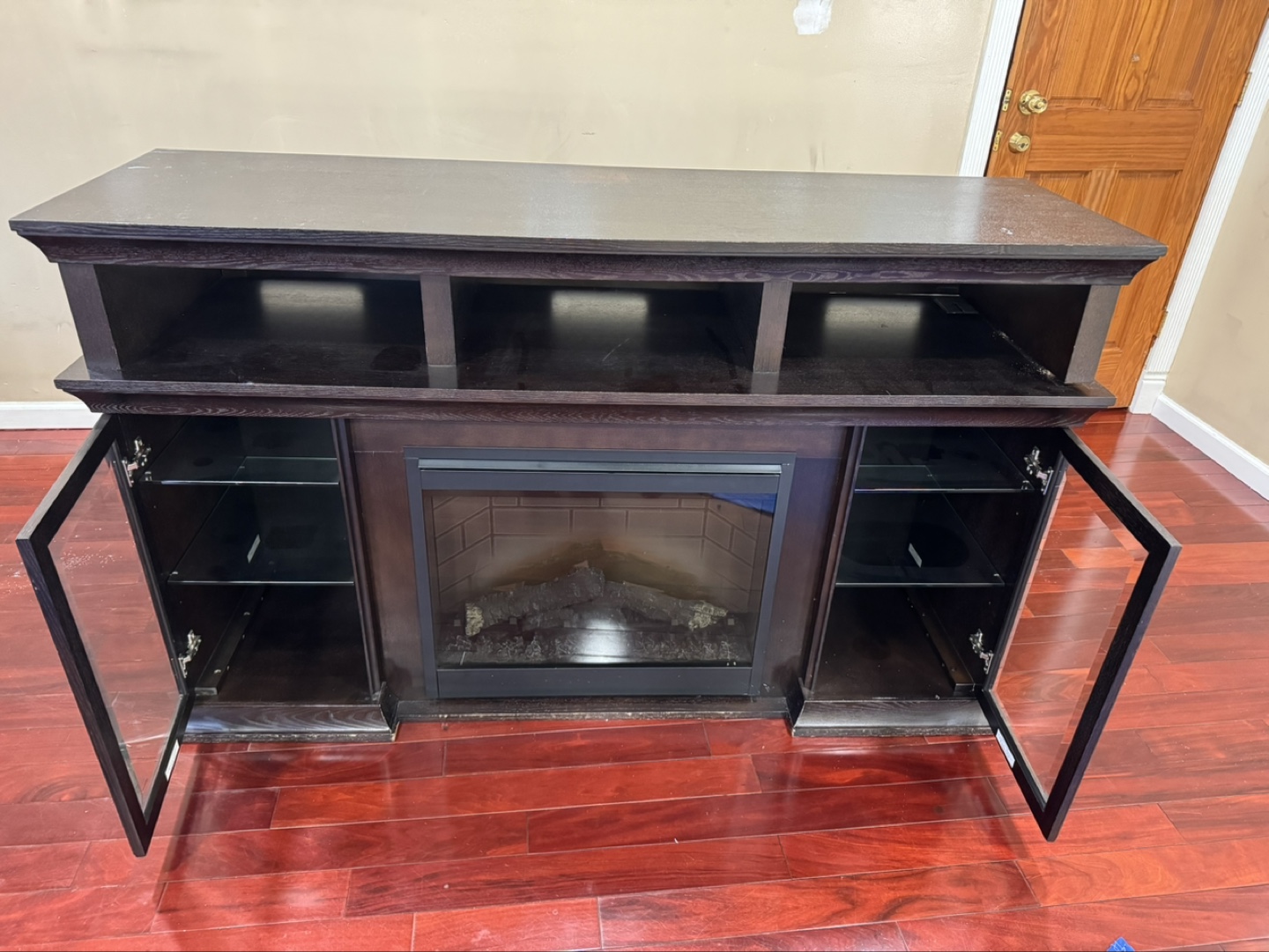 Entertainment Center with Electric Fireplace