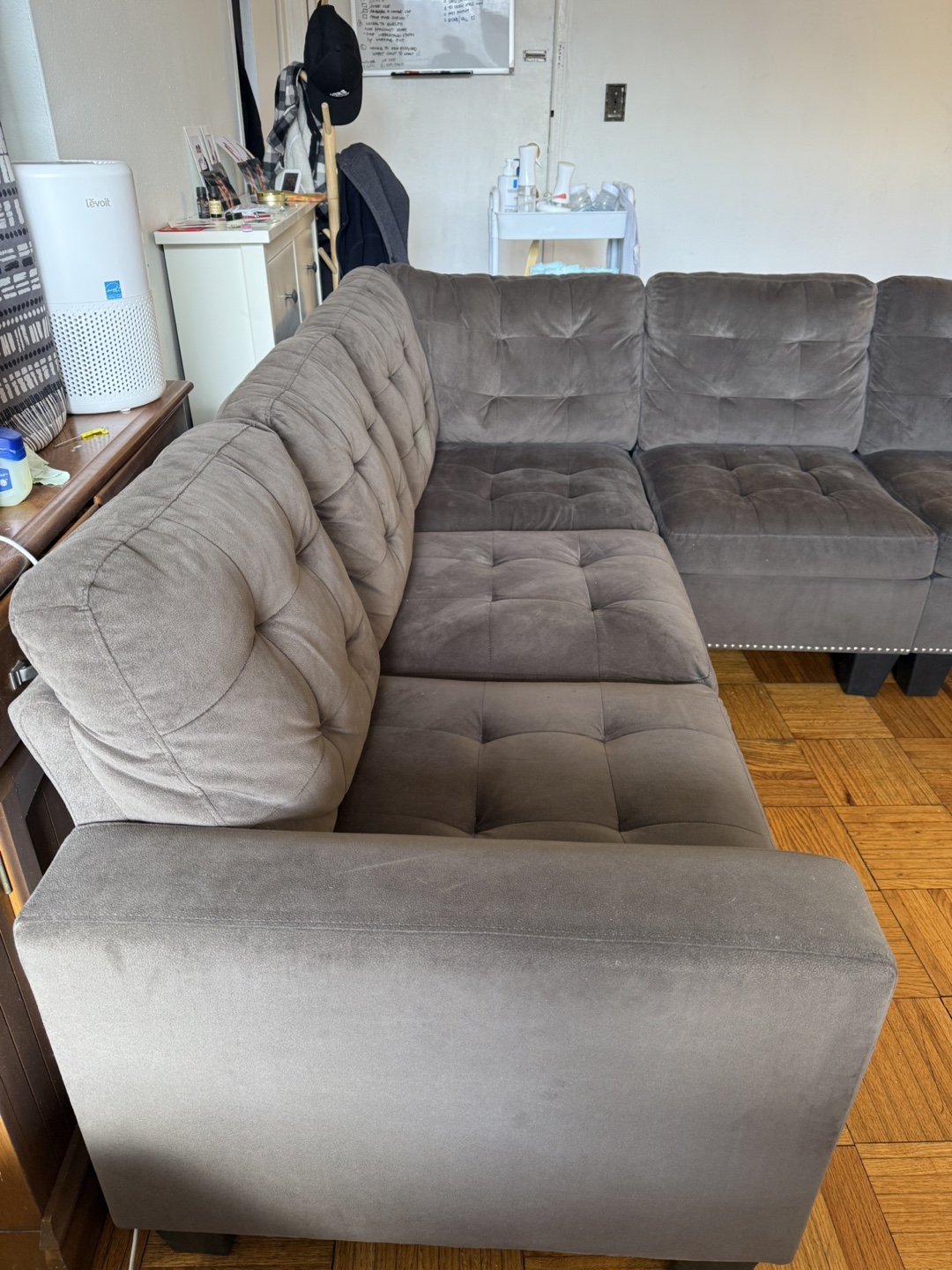 Sectional Brown L Couch 6seaters - photo 2
