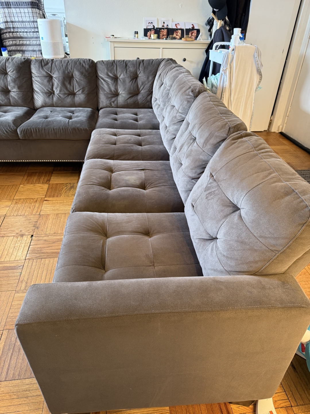 Sectional Brown L Couch 6seaters - photo 3