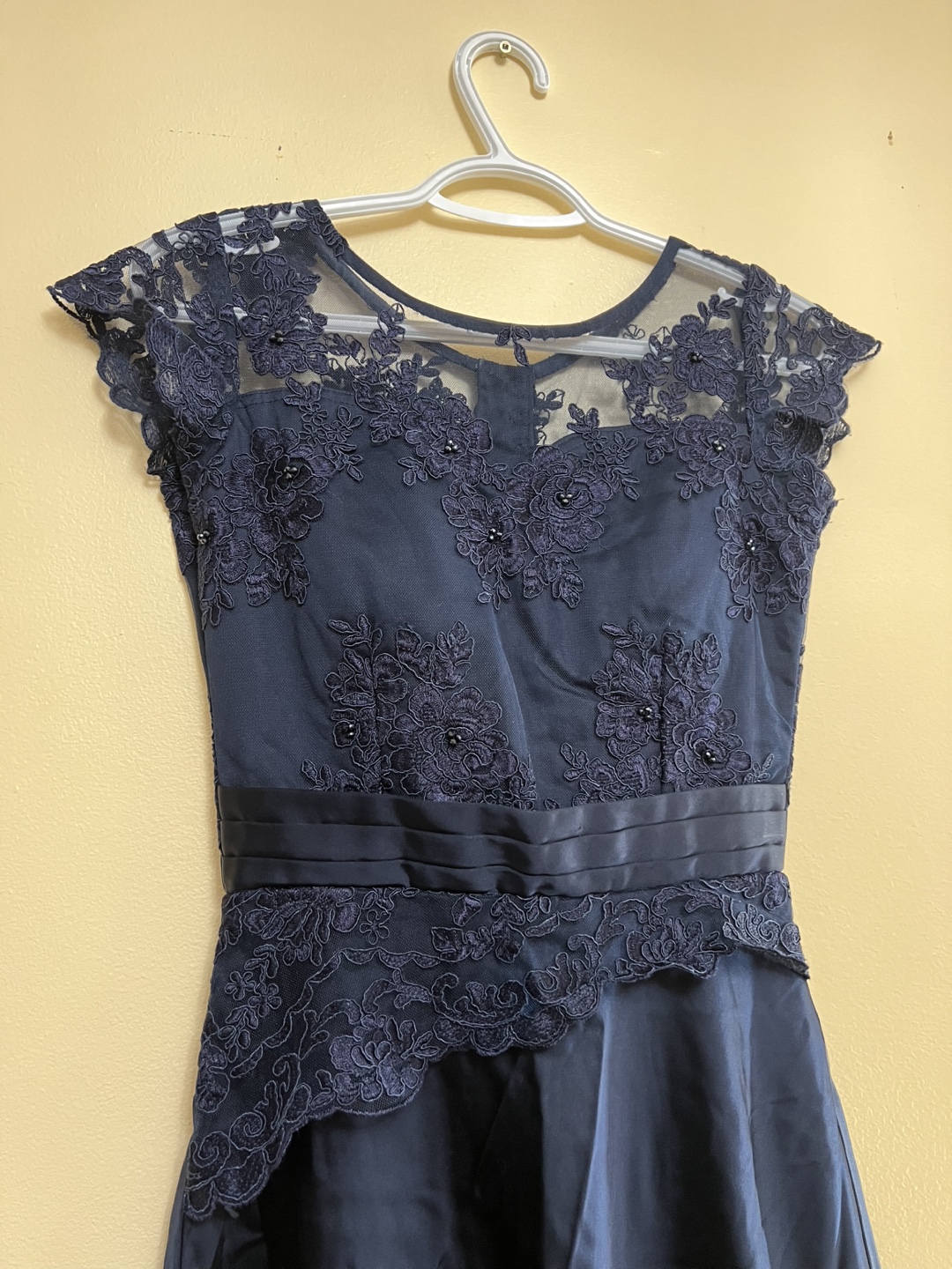 Elegant Navy Blue Lace Maxi Dress & Burgundy Maxi Dress - photo 2
