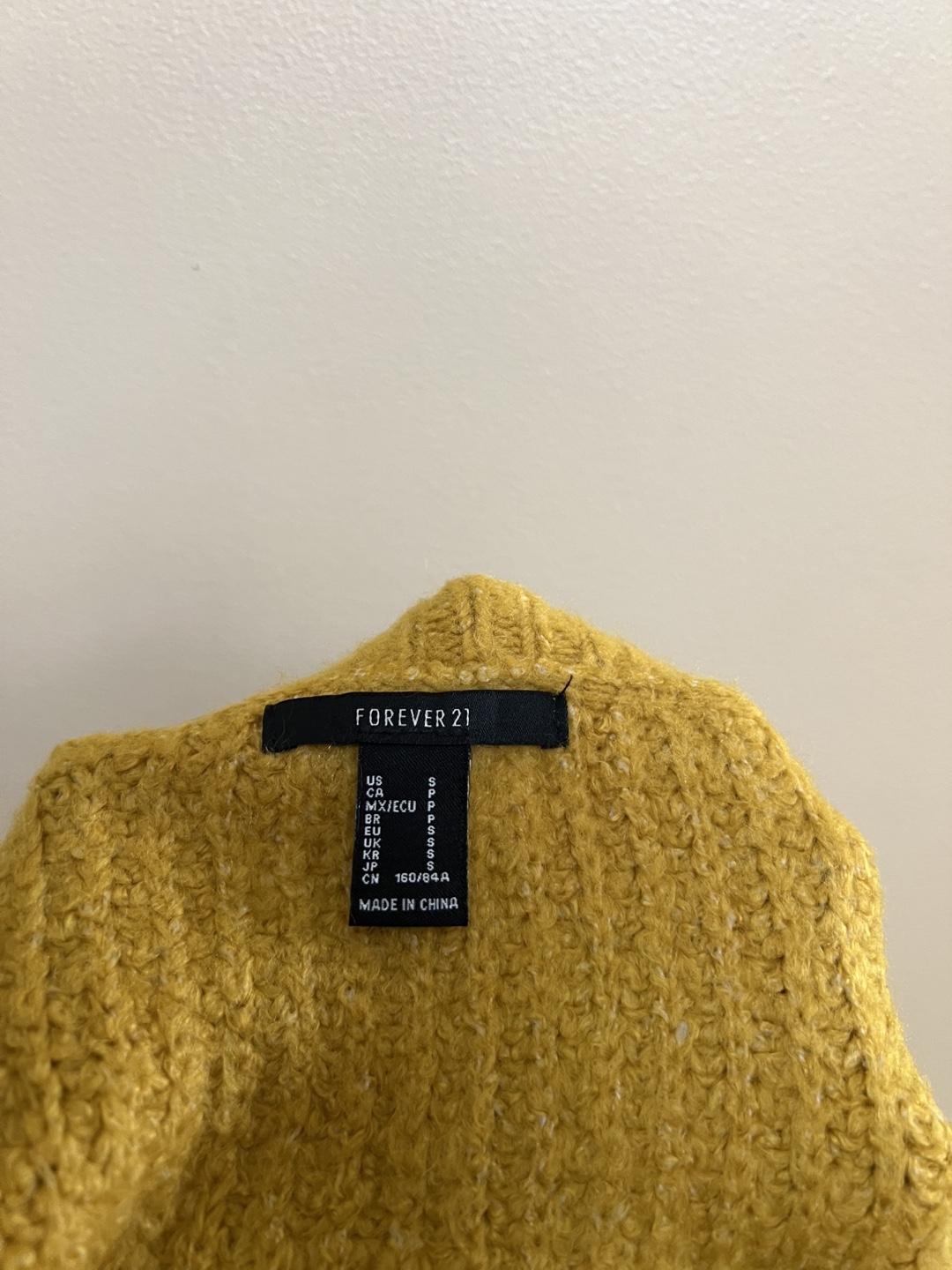 Forever 21 Mustard Yellow Knit Sweater Size Small - photo 2