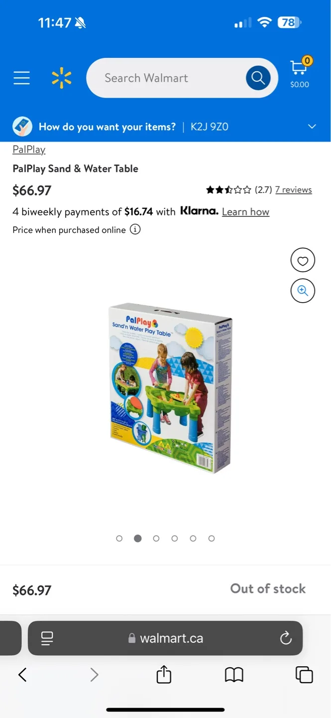 PalPlay Sand & Water Table for Kids