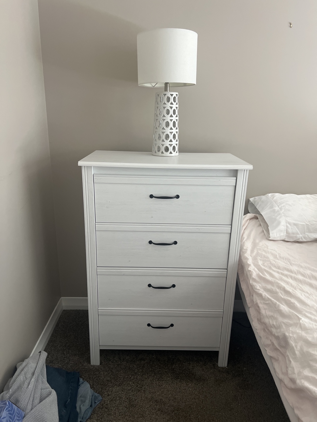 2 - White 4-Drawer Chest of Drawers