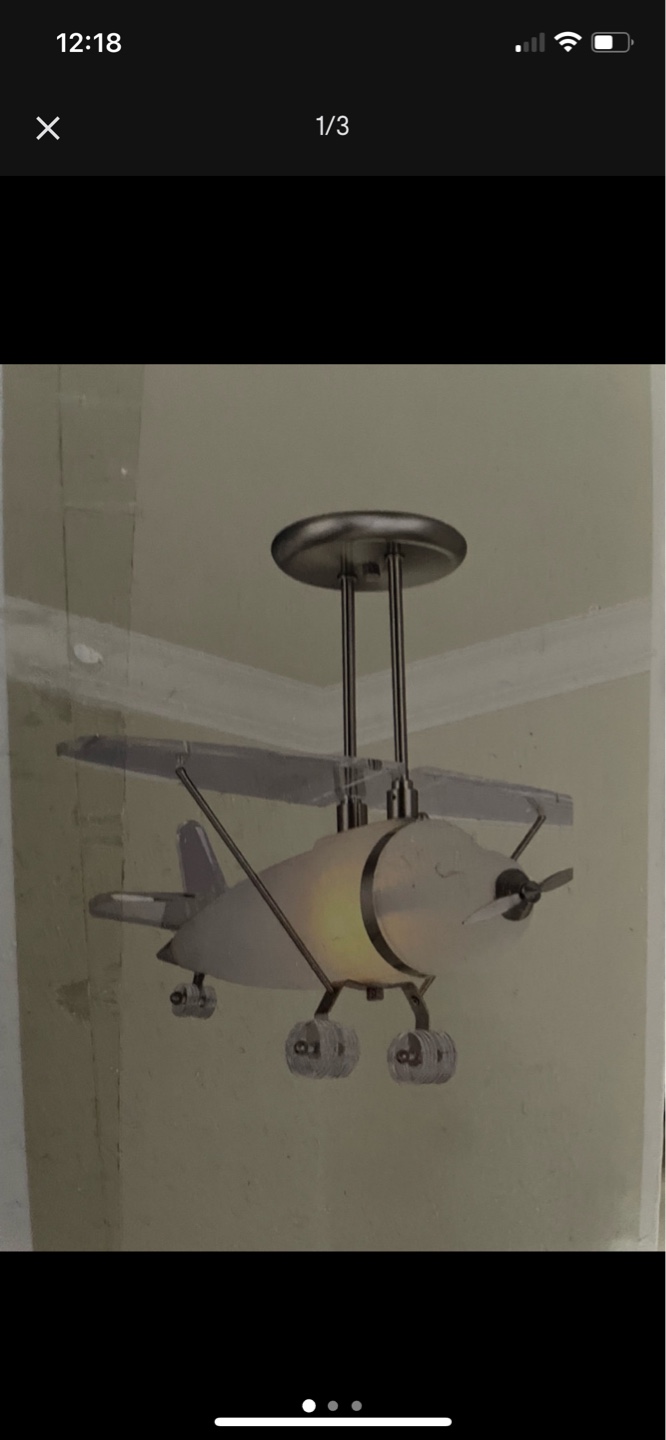 Hampton Bay 1-Light Airplane Pendant Light Fixture