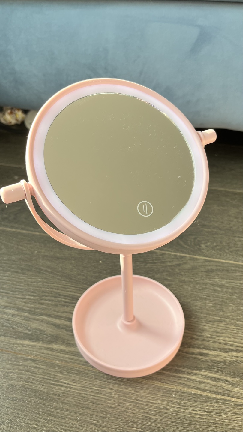 Pink LED Desk Mirror - photo 2