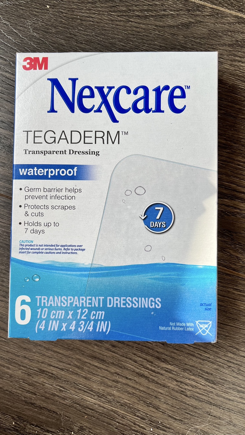 4 Nexcare Tegaderm Transparent Dressings 10cm x 12cm