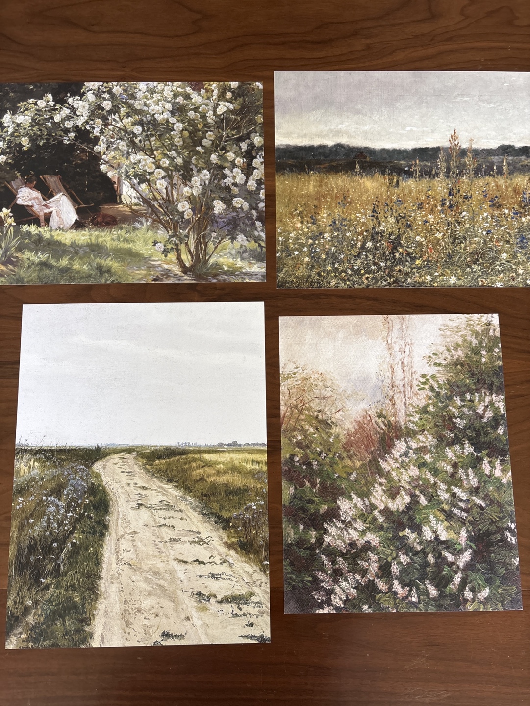 NEW! Set of Four Vintage-Style Landscape Prints