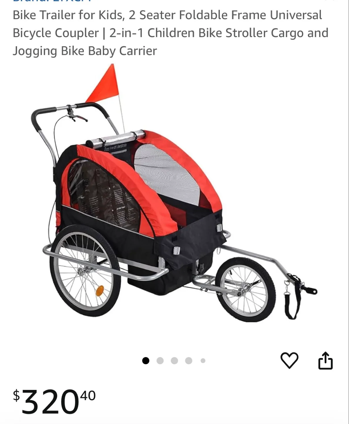 2-Seater Bike Trailer - Foldable Frame image indicator(2)