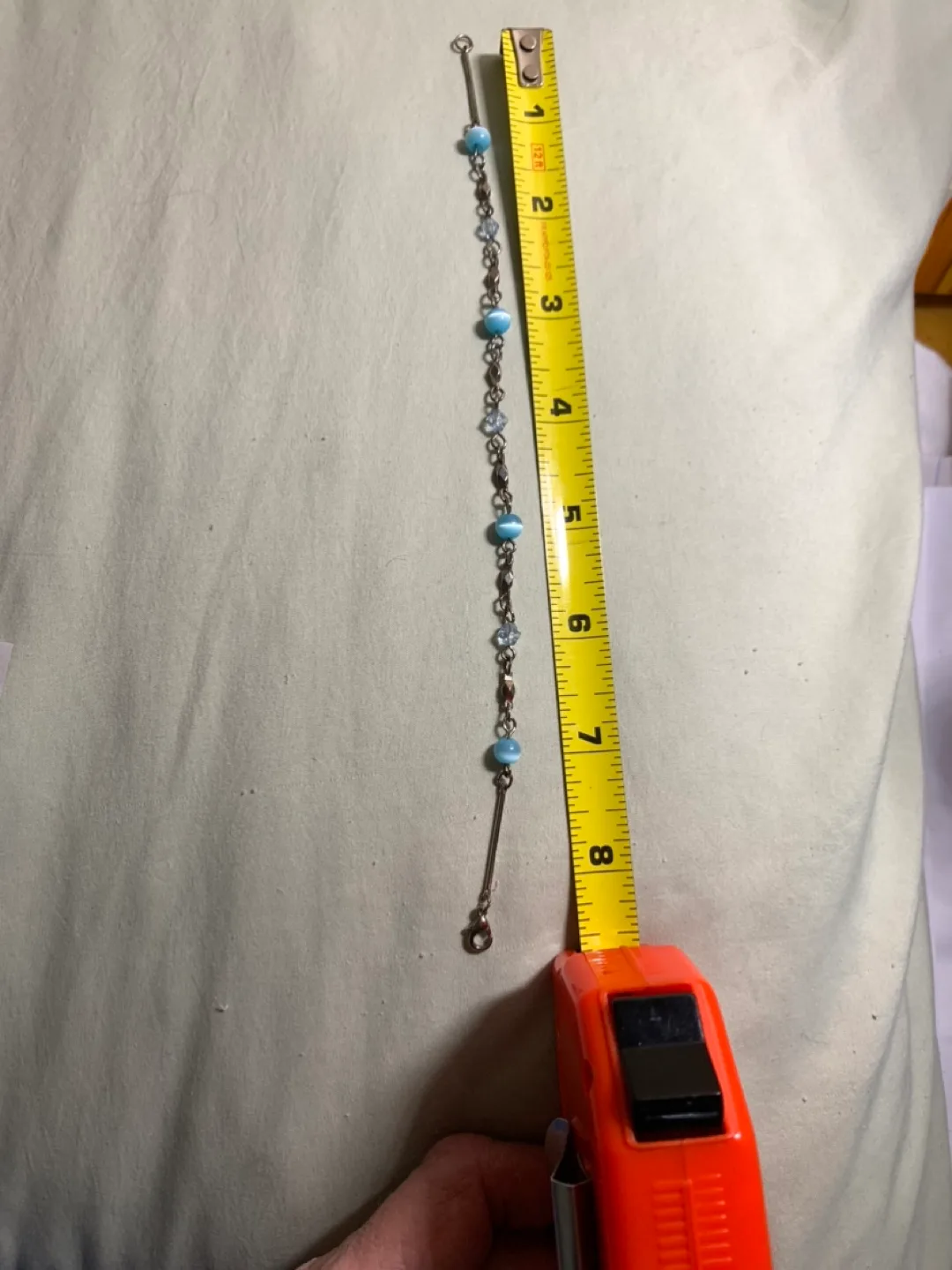 Dainty Light Blue Beaded Bracelet image indicator(2)