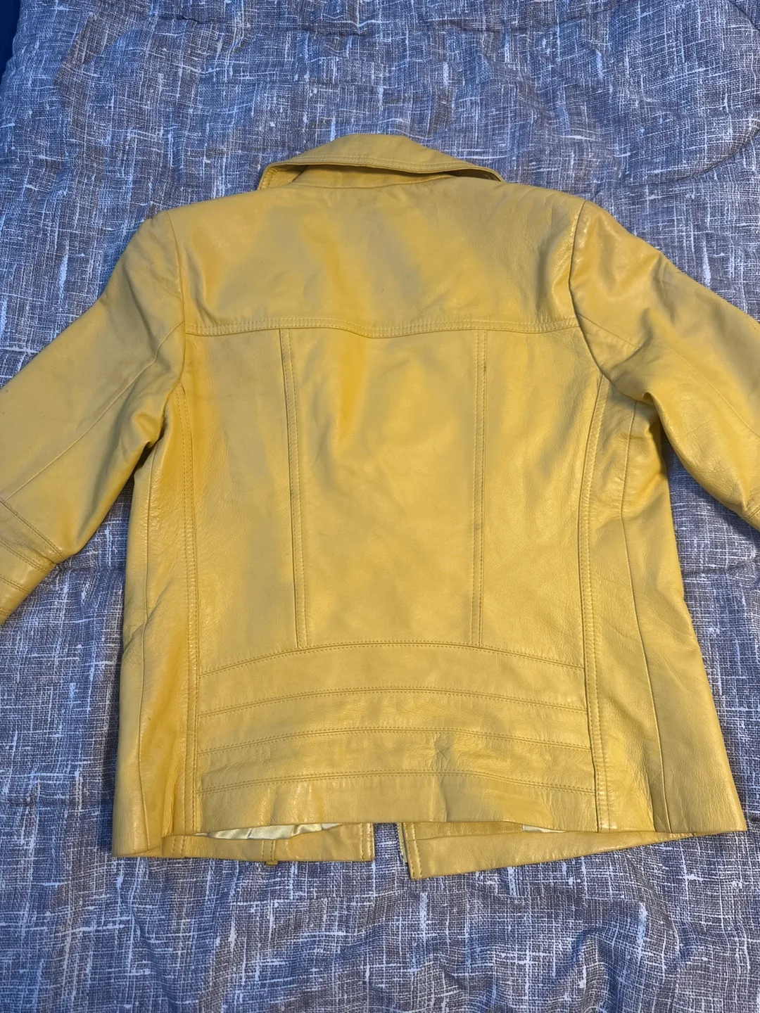 Plonge Leather Jacket - Mustard Yellow image indicator(3)
