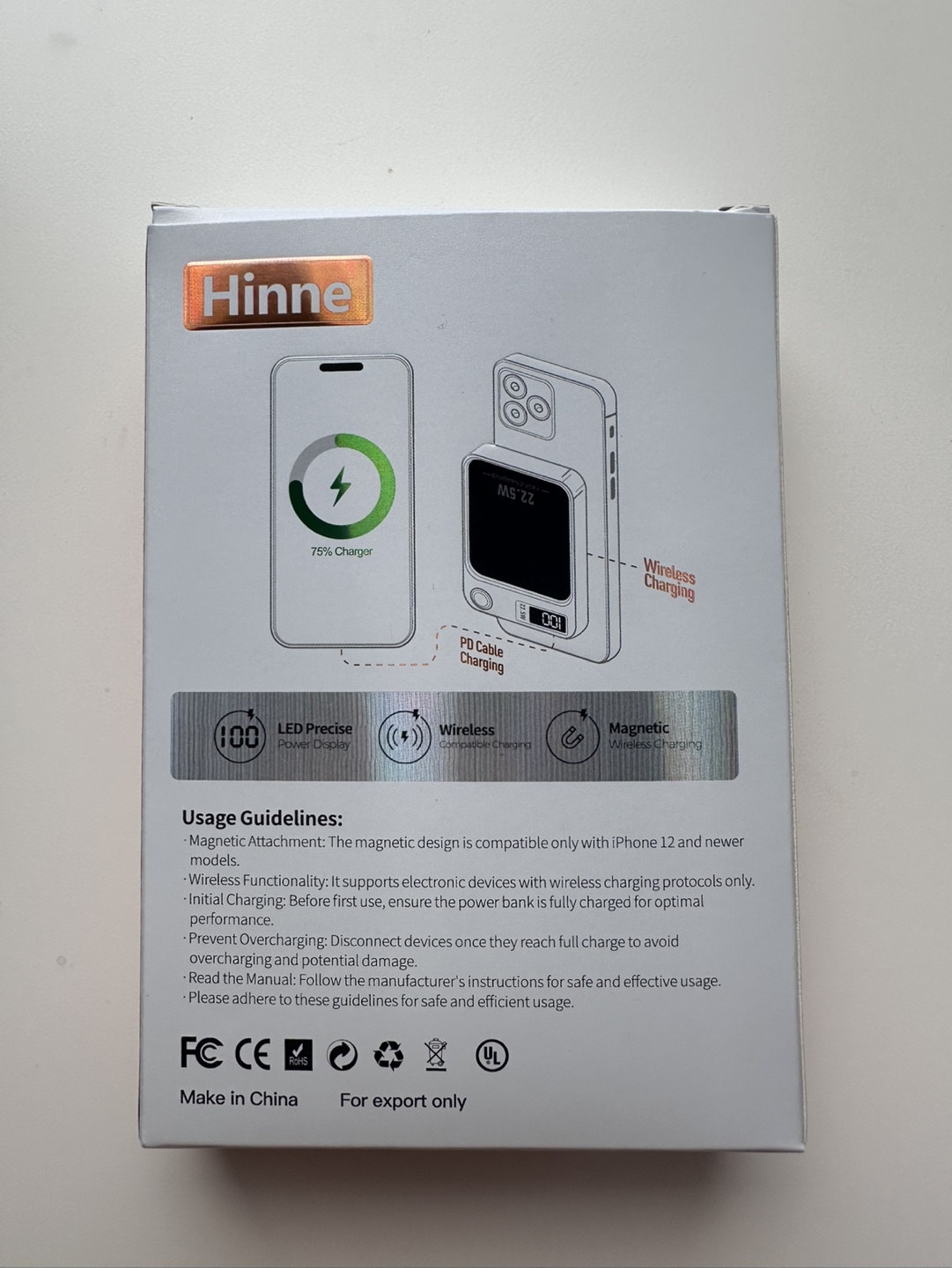 Hinne 22.5W Portable Wireless Charger Power Bank - photo 2