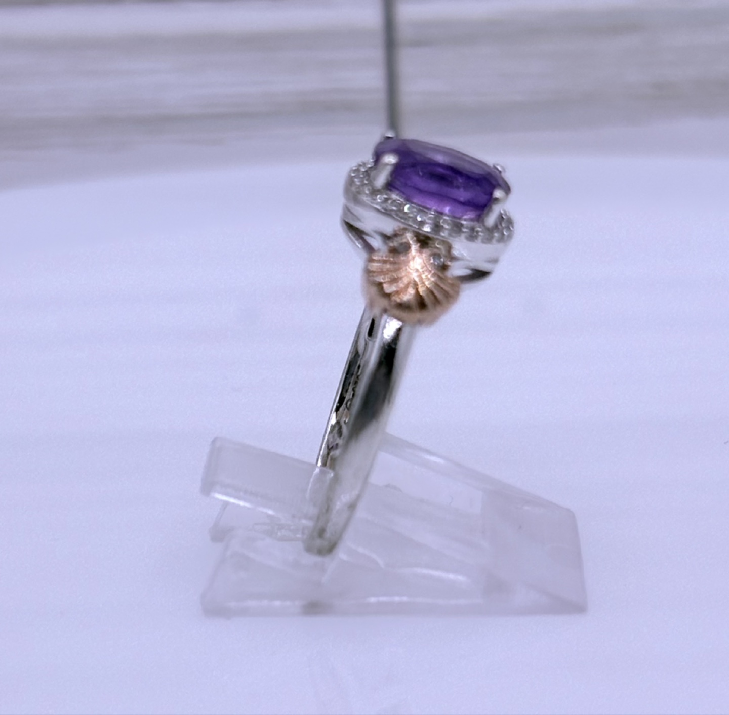 Disney Amethyst Ring Sterling Silver Rose Gold Accents - photo 2