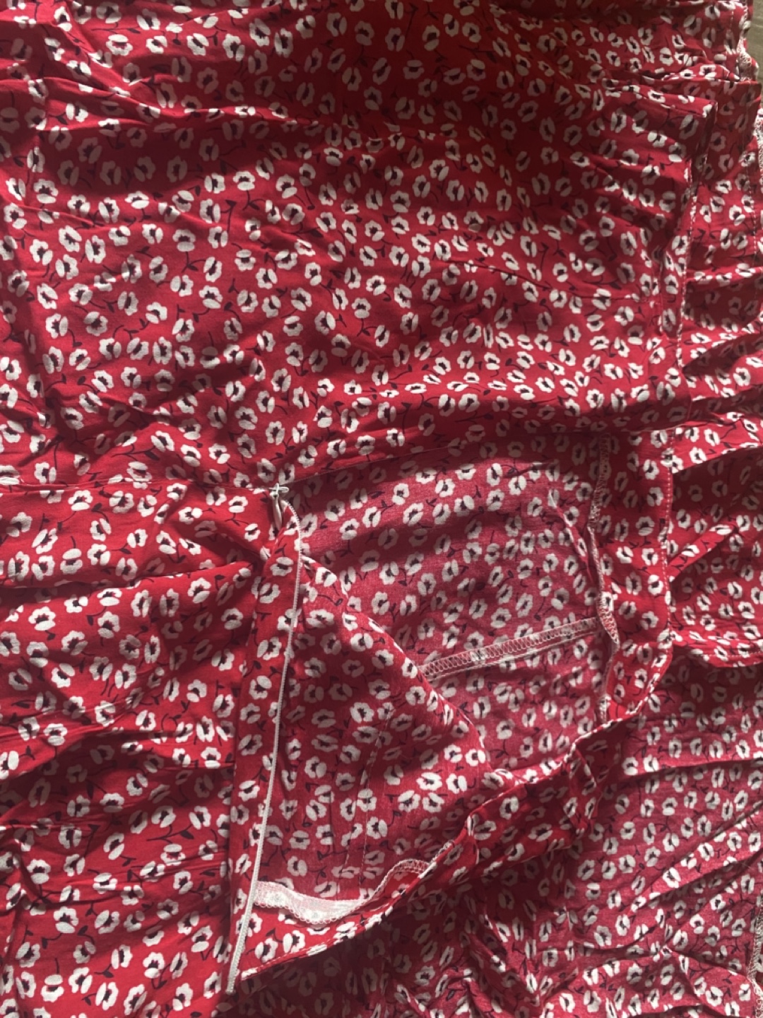 Red floral maxi skirt - photo 3