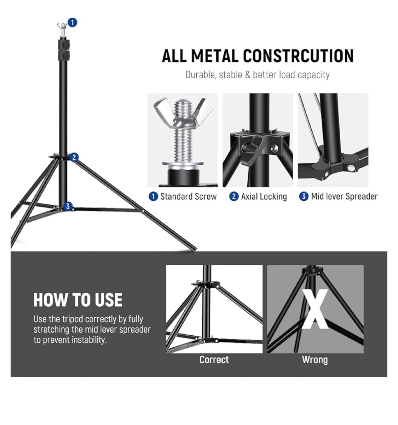 Adjustable Photo Studio Backdrop Stand image indicator(5)