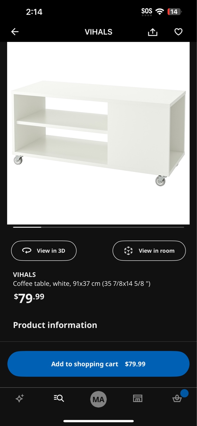 IKEA Vihals Coffee Table - White - photo 4