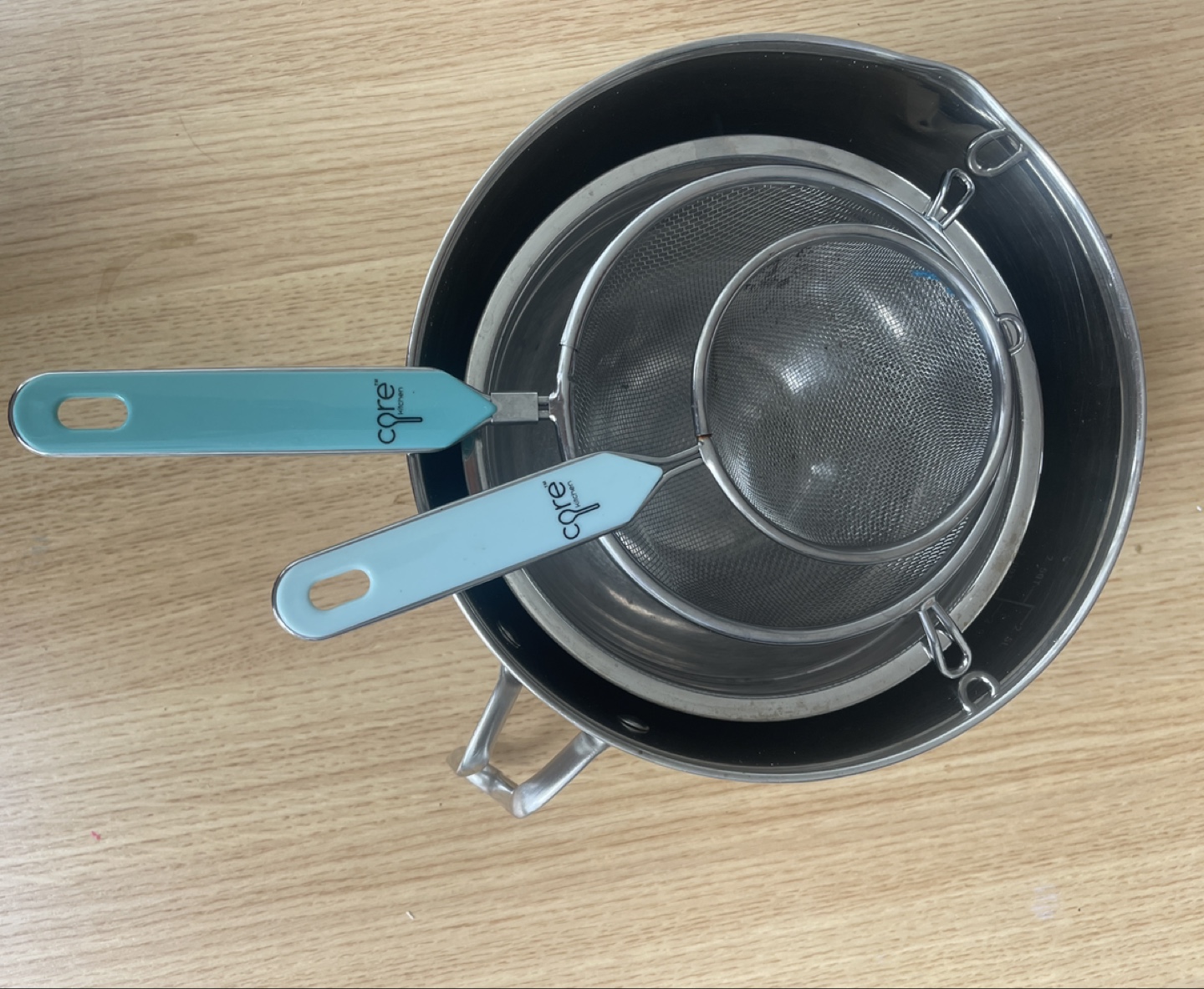 Corelle Stainless Steel Mixing Bowls and Strainers Set
