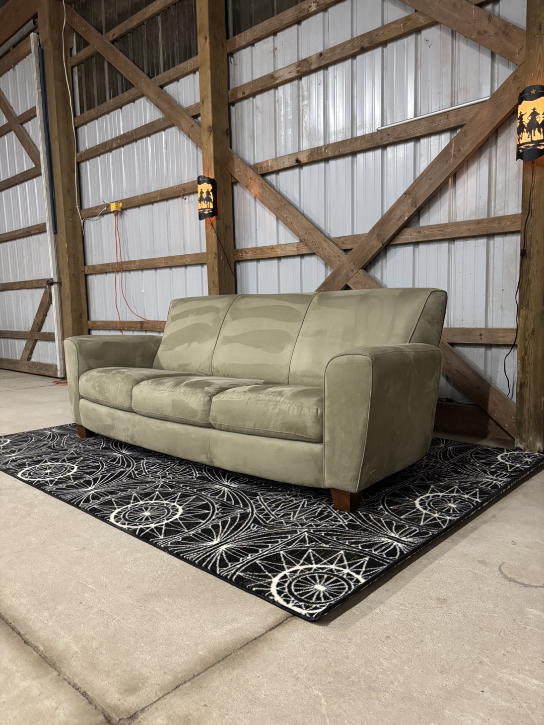 Natuzzi 3-Seater Green Sofa in Suede. Made in Italy 🇮🇹 - photo 3