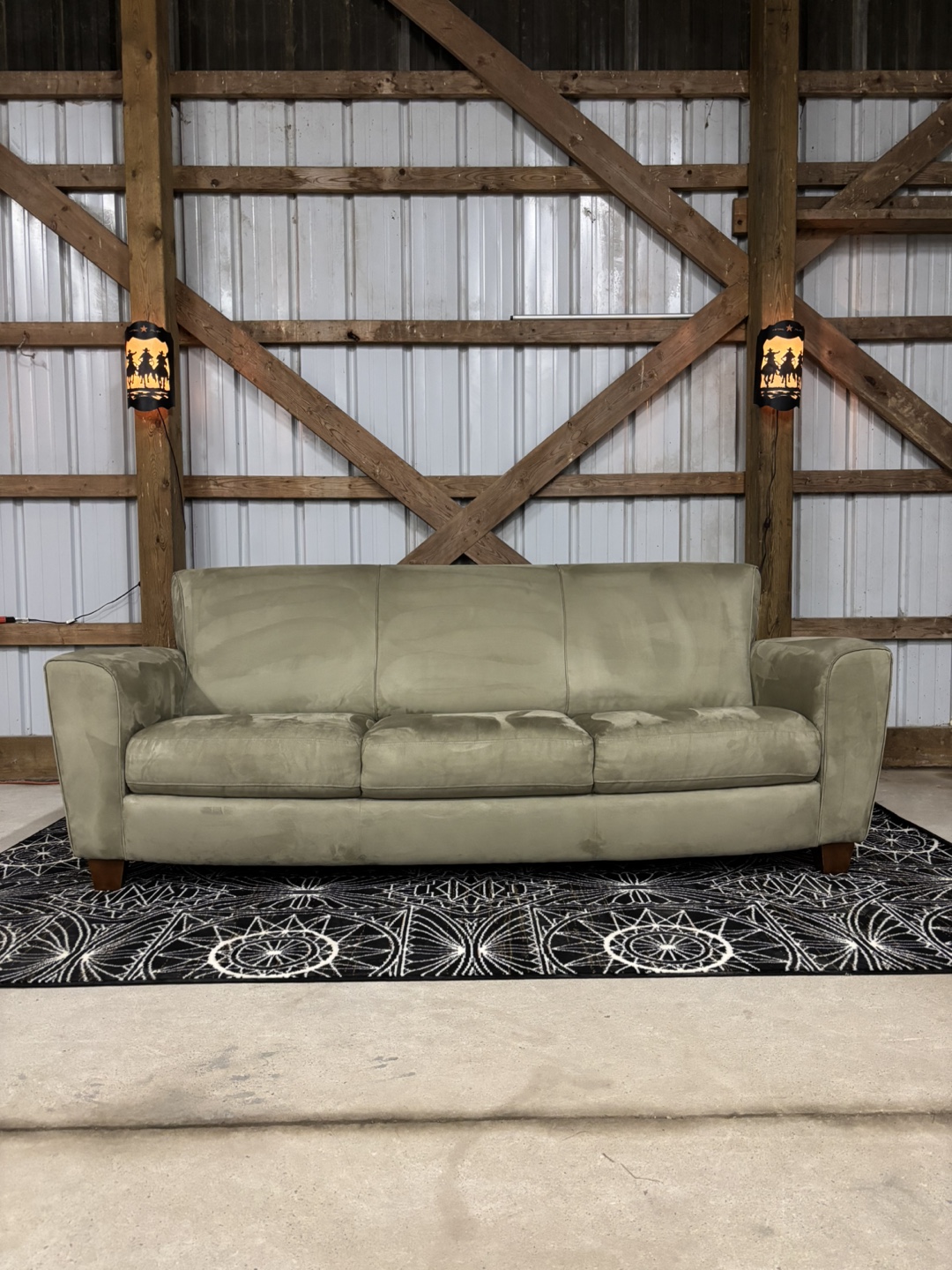 Natuzzi 3-Seater Green Sofa in Suede. Made in Italy 🇮🇹 - photo 2