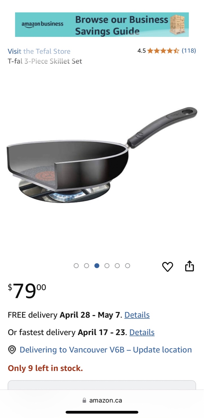 Brand new T-fal  3-Piece Skillet Set non stick - photo 4