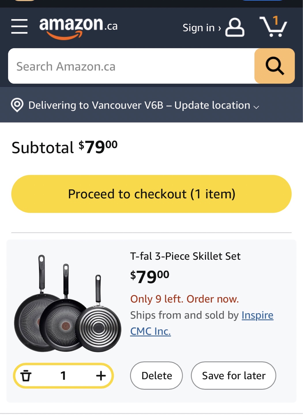 Brand new T-fal  3-Piece Skillet Set non stick - photo 2