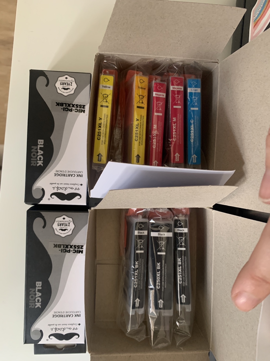 Various unused printer ink for Canon Pixma