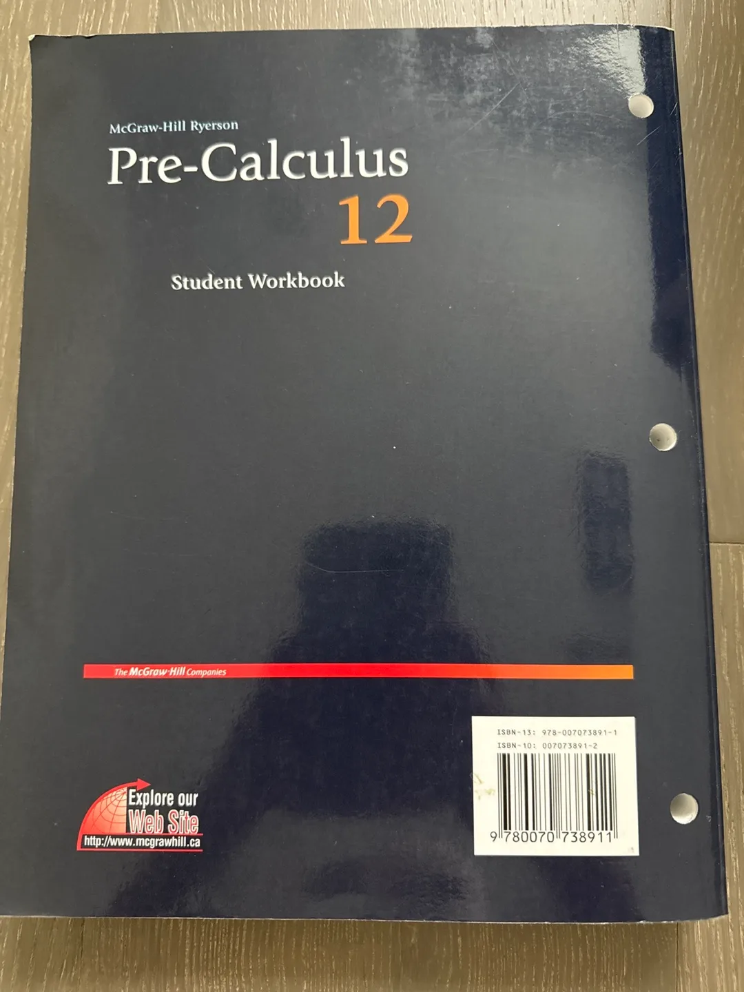McGraw-Hill Ryerson Pre-Calculus 12 Student Workbook image indicator(2)
