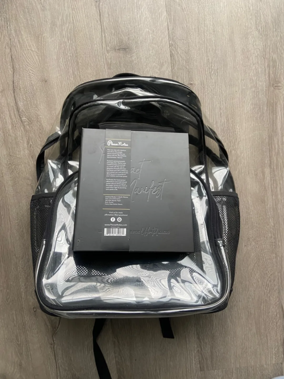 Clear Backpack comes with free planner image indicator(2)