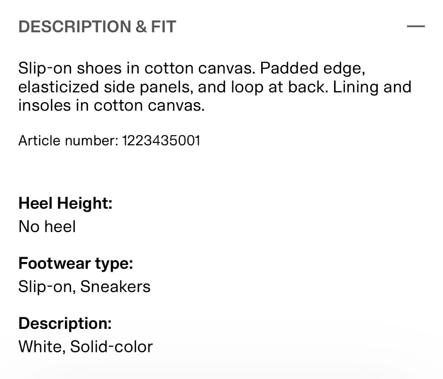 HM White Canvas Slip-On Sneakers - Size 39 image indicator(4)