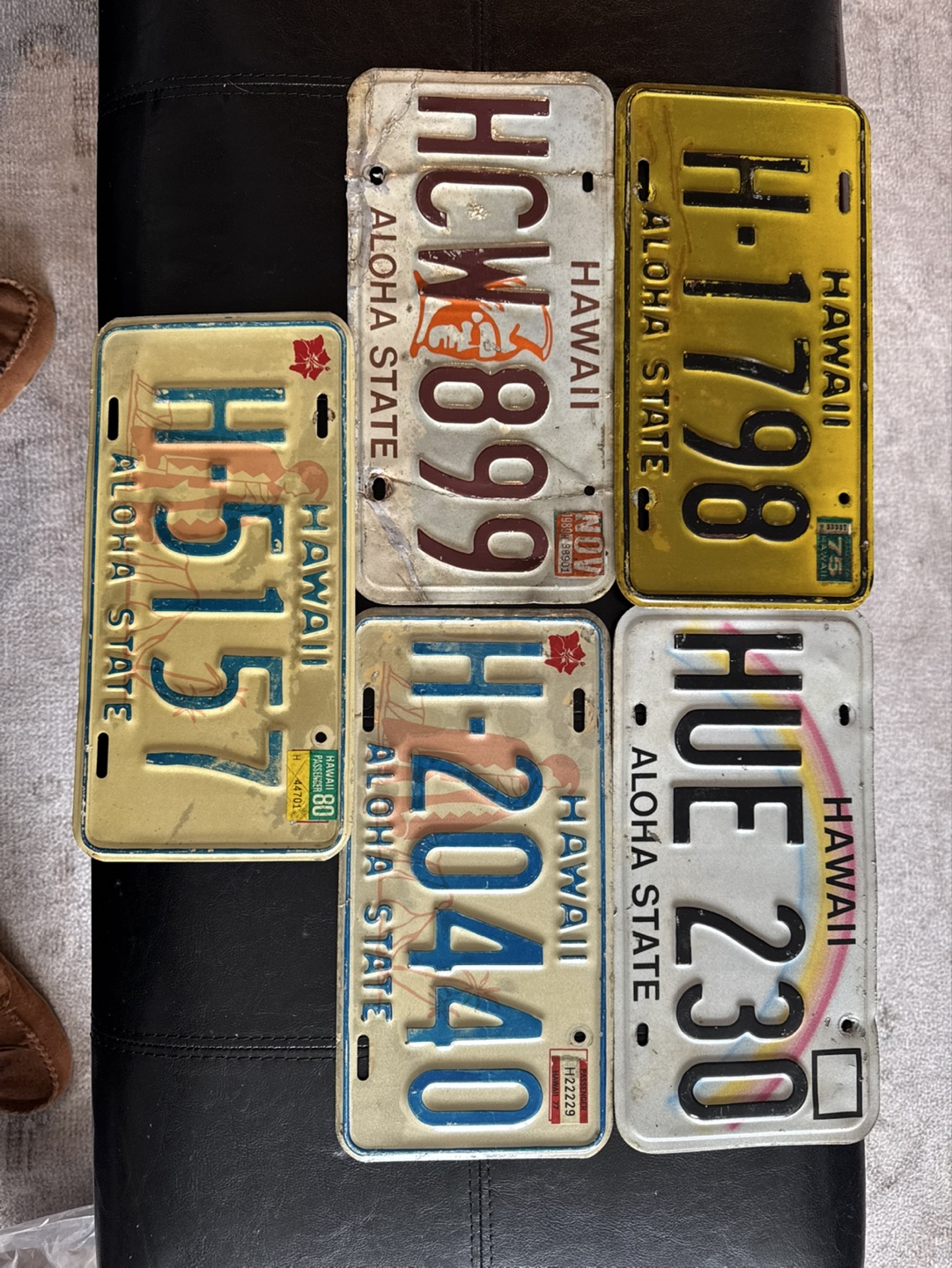 Collection of Vintage Hawaiian License Plates