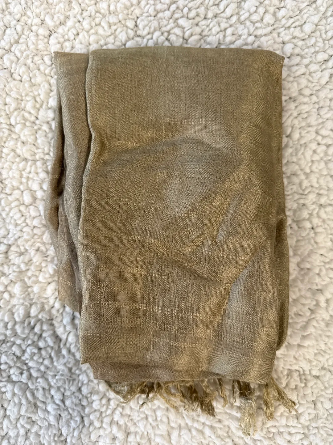 Taupe pashmina shawl thumbnail