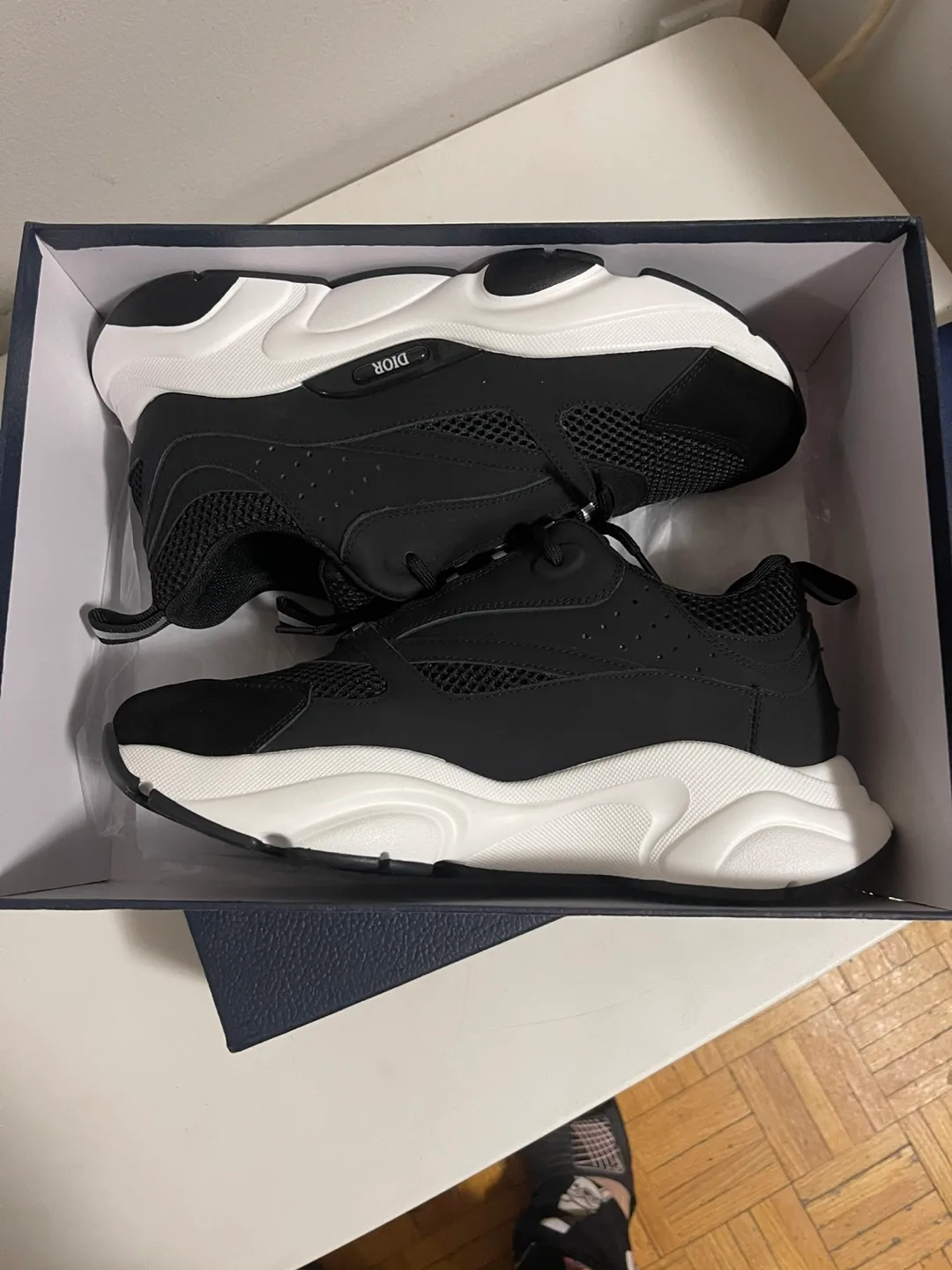 Dior Black and White Mesh Sneakers image indicator(2)