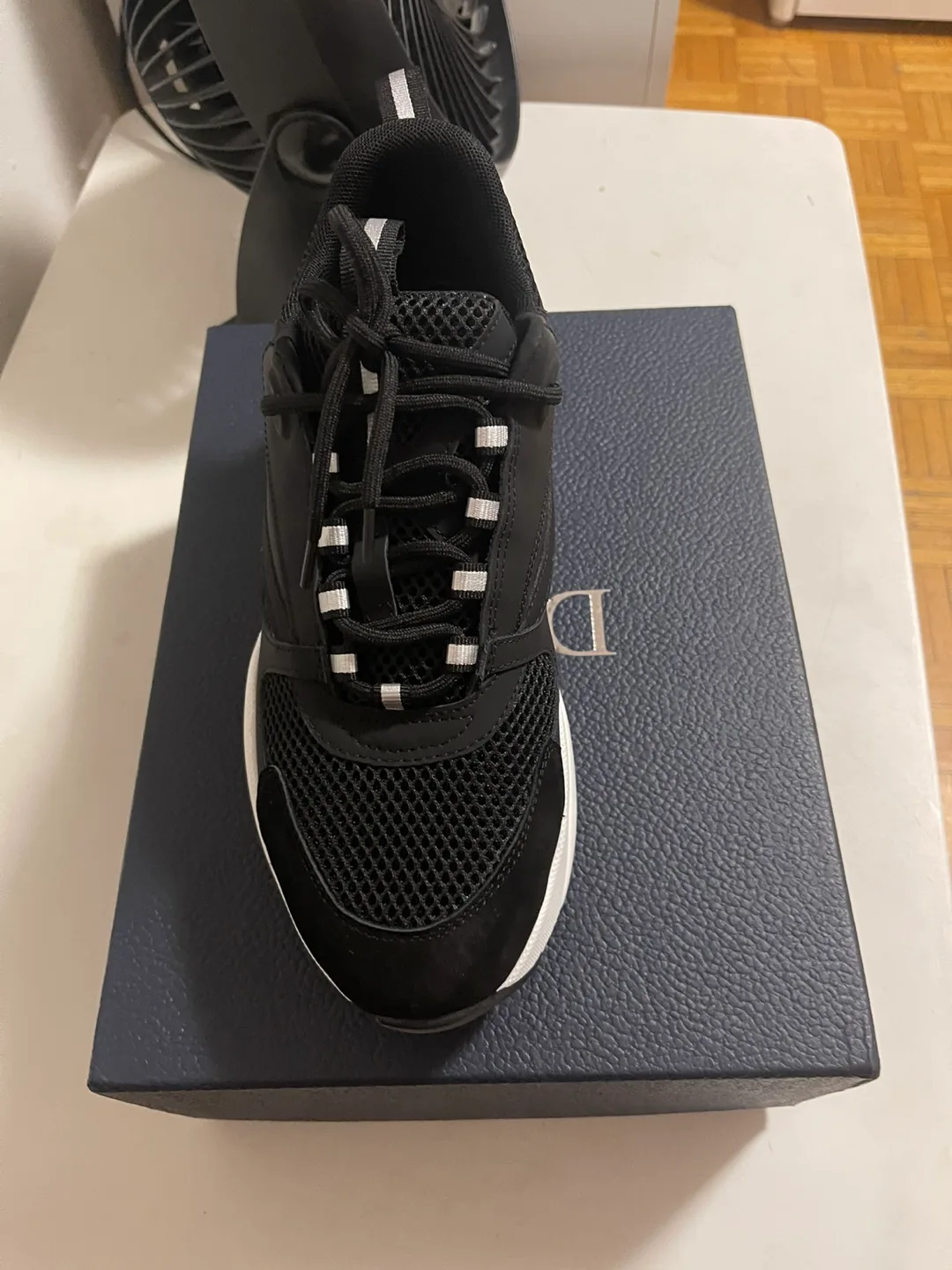 Dior Black and White Mesh Sneakers image indicator(6)
