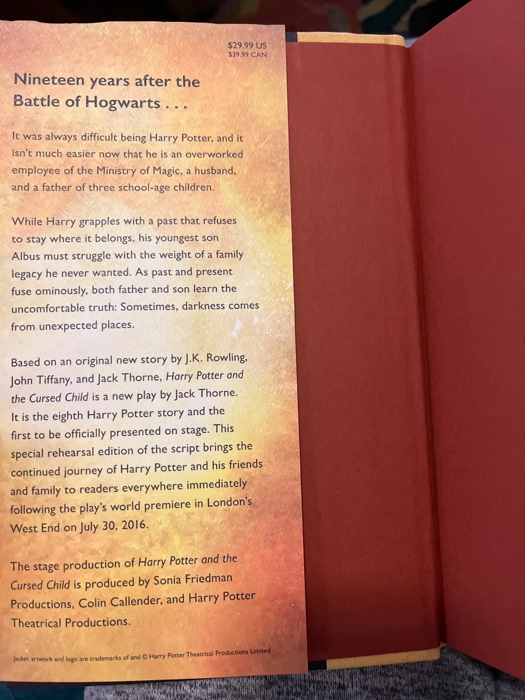 Harry Potter & the Cursed Child Special Rehearsal Edition Script image indicator(3)