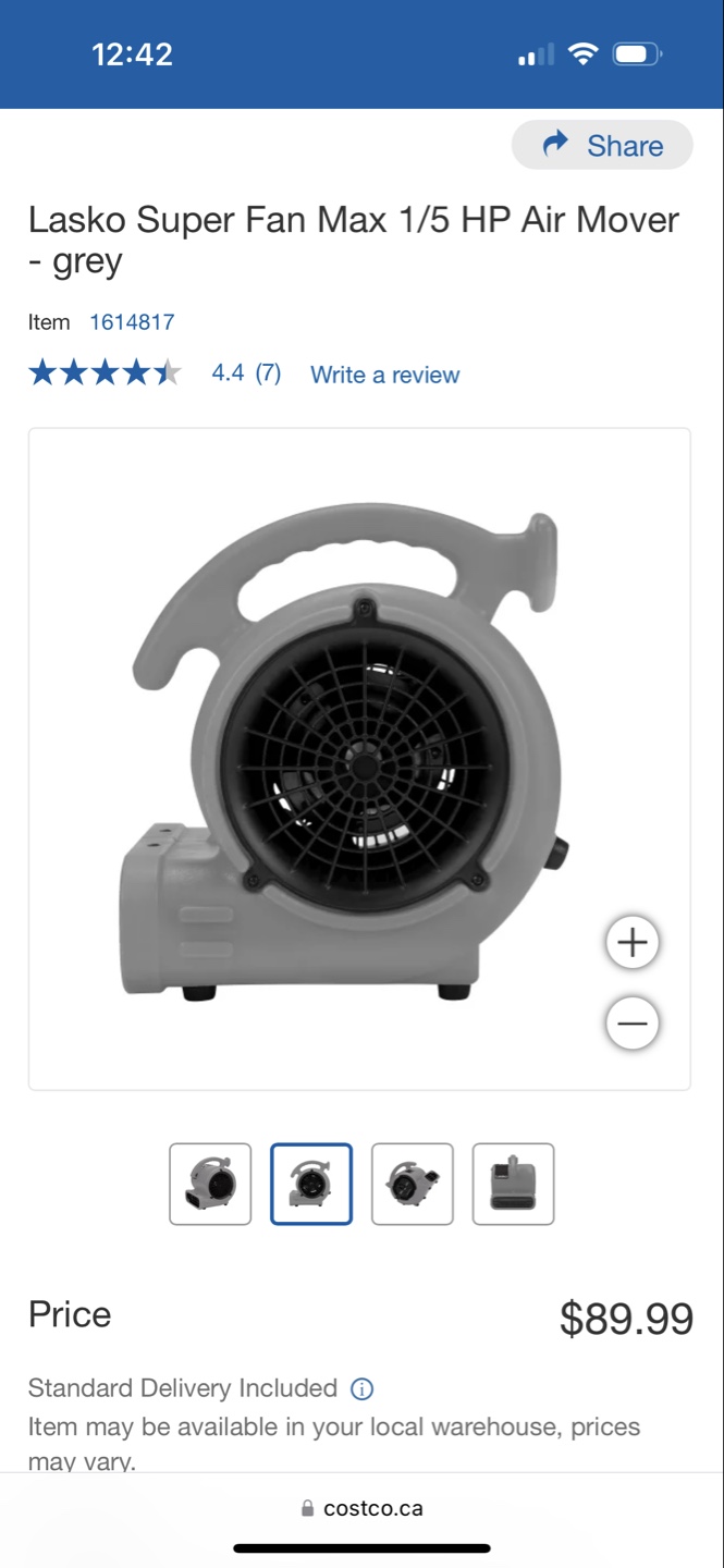 Lasko Super Fan Max Air Mover - Grey - photo 3