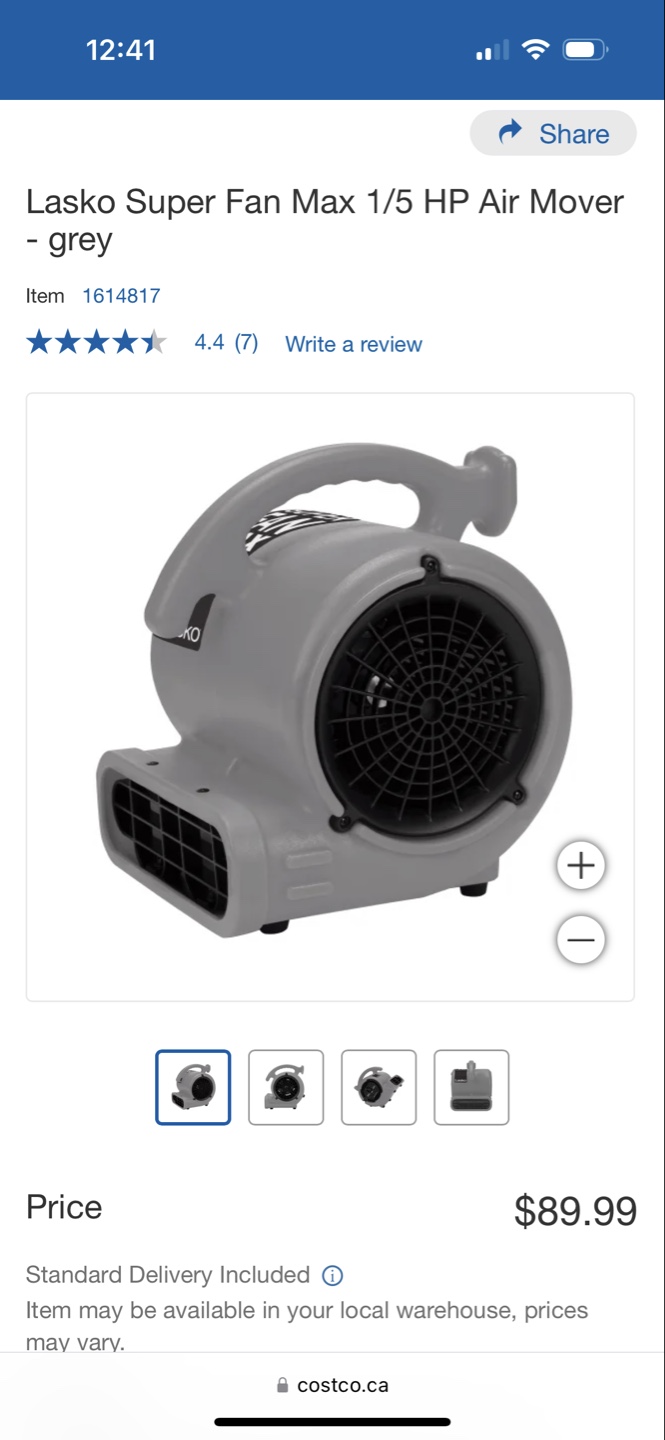 Lasko Super Fan Max Air Mover - Grey - photo 2