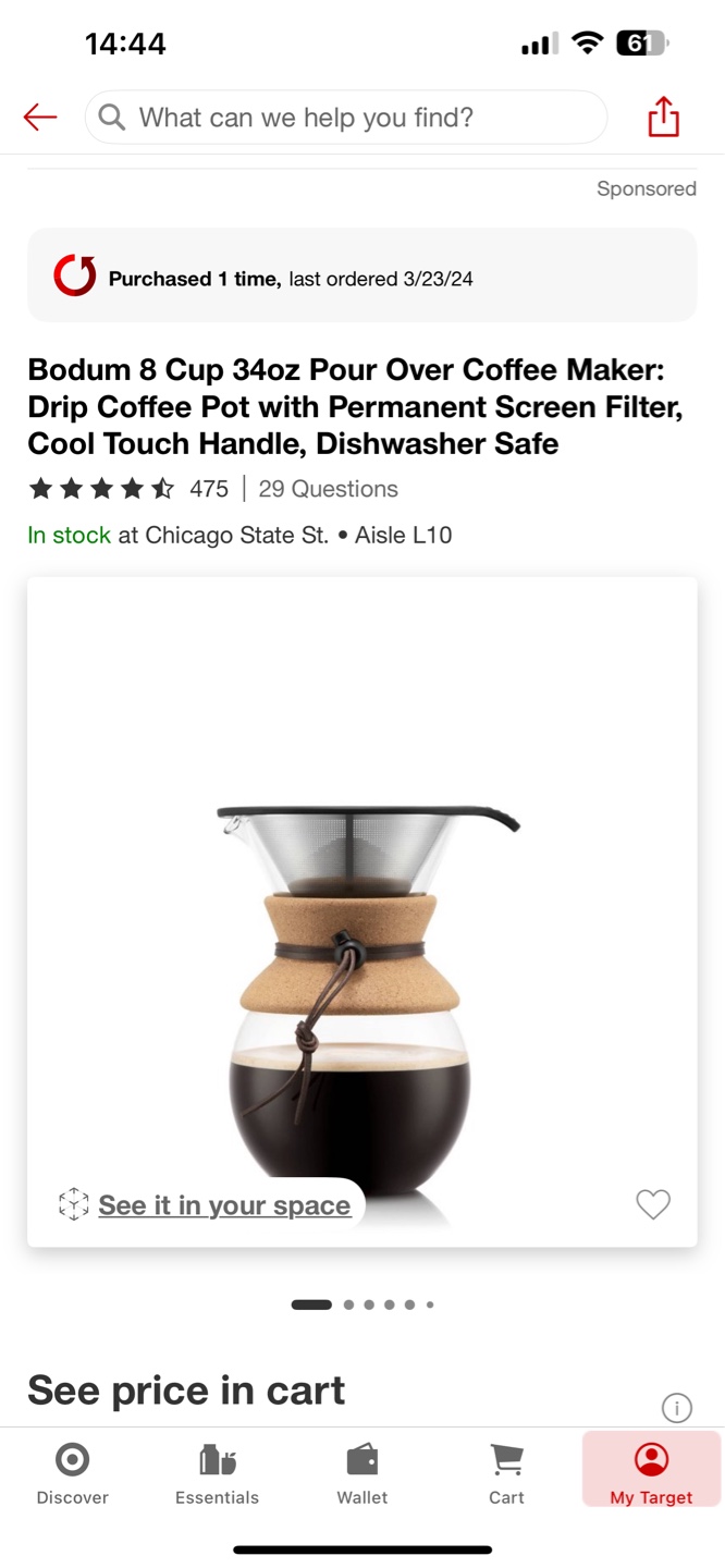 Bodum Pour Over Coffee Maker - photo 3
