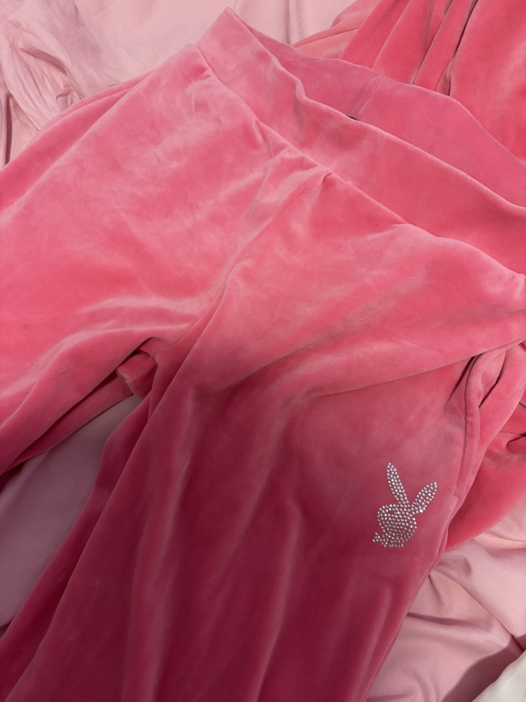 Pink Playboy Velour tracksuit - photo 4