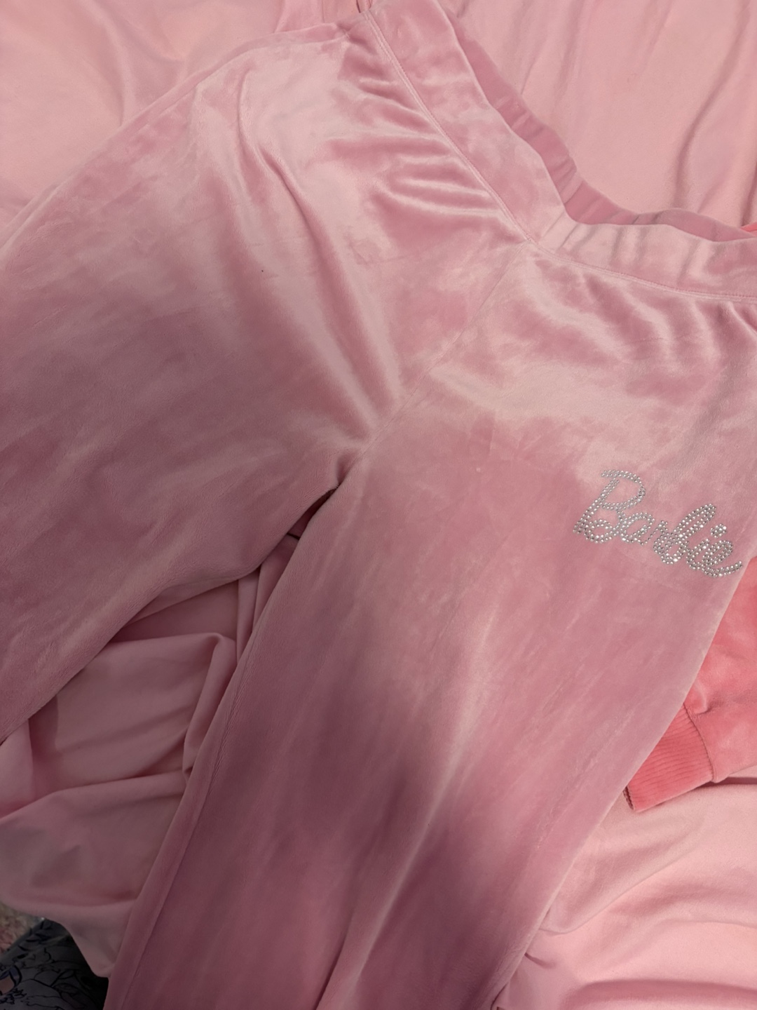 Pink Barbie velour tracksuit - photo 4