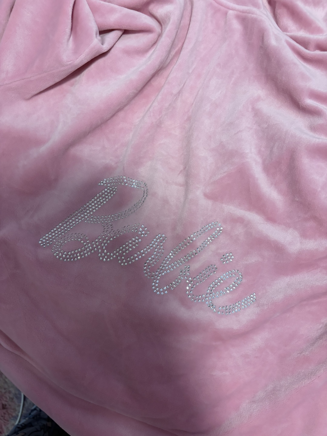 Pink Barbie velour tracksuit