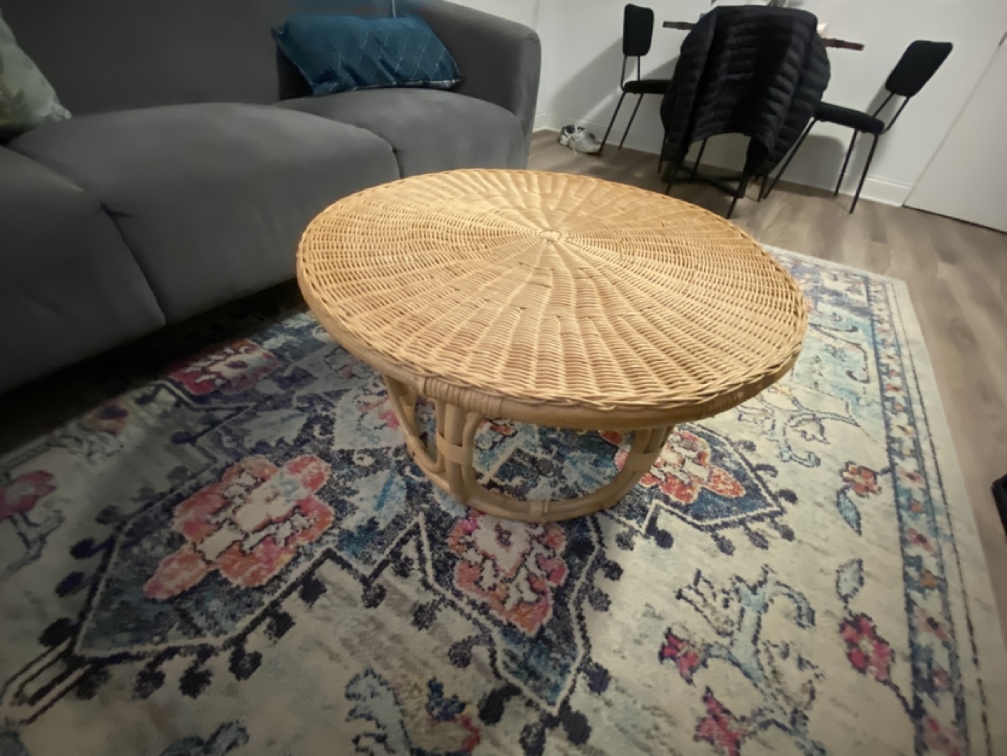 Round Rattan Coffee Table