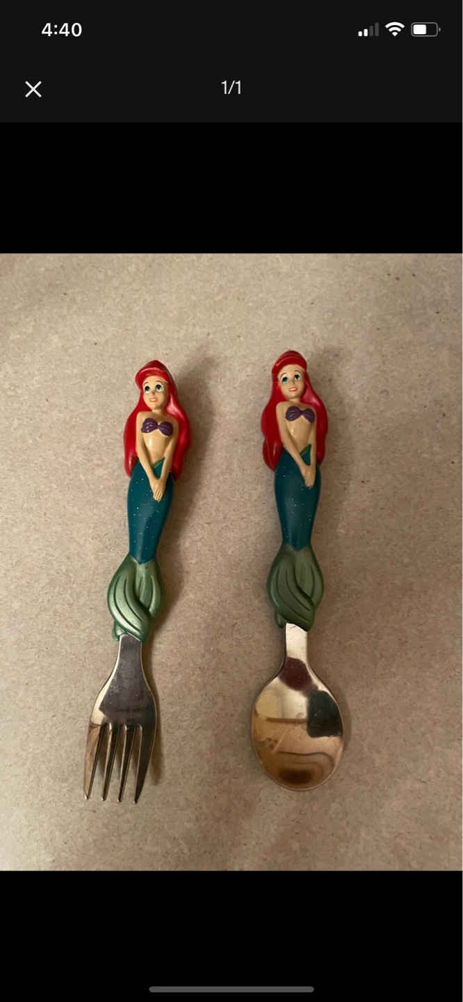Disney's The Little Mermaid Children's Fork and Spoon Set
