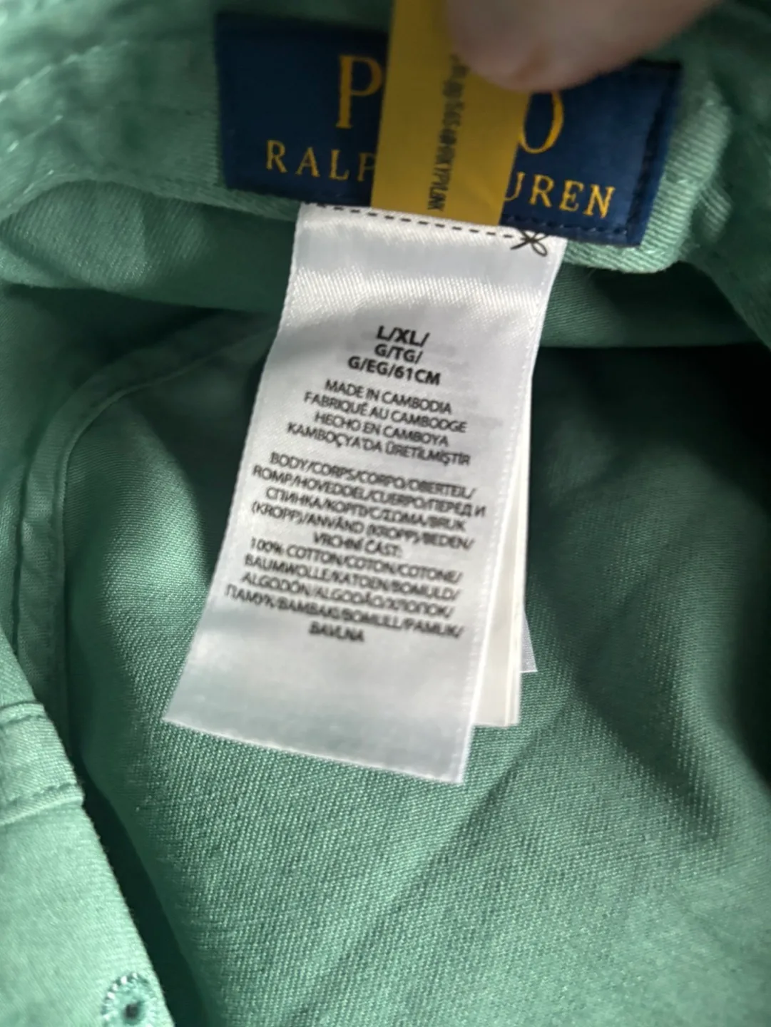 Polo Ralph Lauren Green Bucket Hat - Size L/XL image indicator(5)